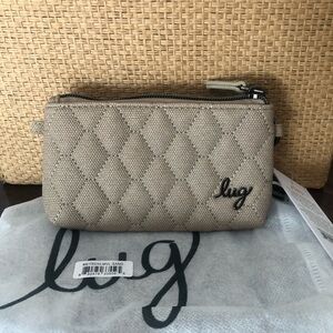 NWT Lug Metro XL Matte Lux Wristlet in Sand